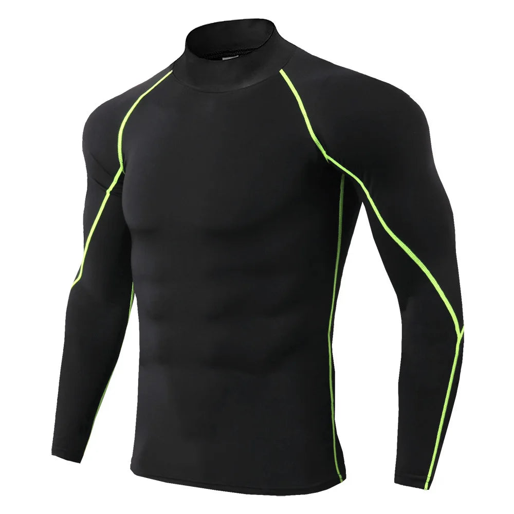Camiseta deportiva de culturismo para hombre, camiseta para correr de secado rápido, Top de compresión de manga larga, camiseta de gimnasio para hombre, camiseta ajustada para Fitness Rashgard