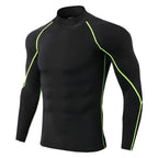 Camiseta deportiva de culturismo para hombre, camiseta para correr de secado rápido, Top de compresión de manga larga, camiseta de gimnasio para hombre, camiseta ajustada para Fitness Rashgard