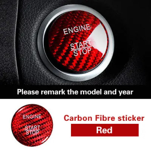 BETTERHUMZ Carbon Fiber For Mercedes Benz W204 W205 W212 C E Class Car Engine Start Stop Button Trim Ring Sticker Accessories