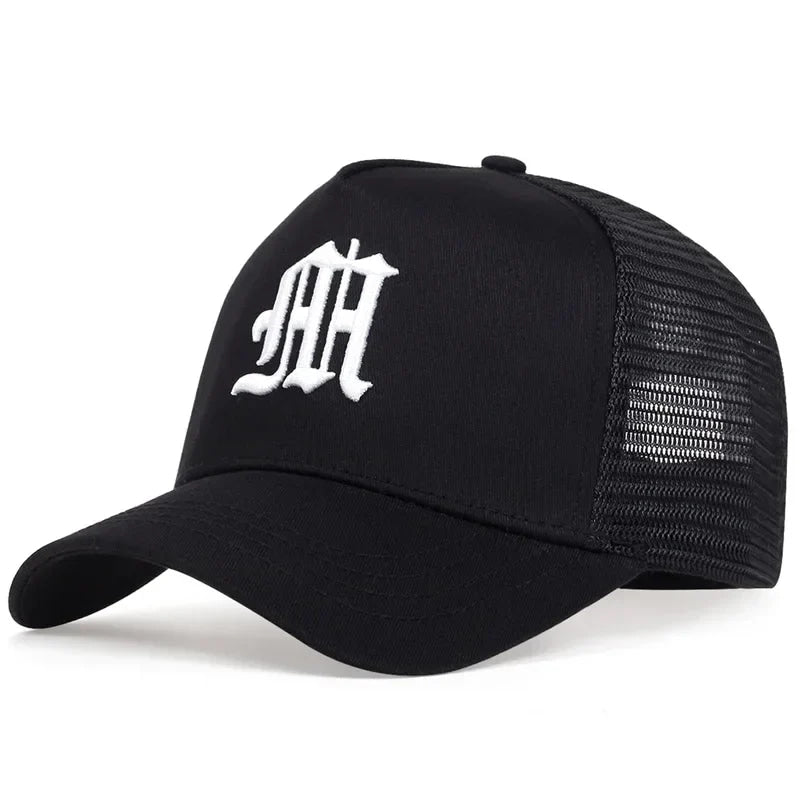 Unisex Personality Letter Embroidery Baseball Net Caps Spring Summer Outdoor Fishing Hat Adjustable Casual Hats Sunscreen Hat