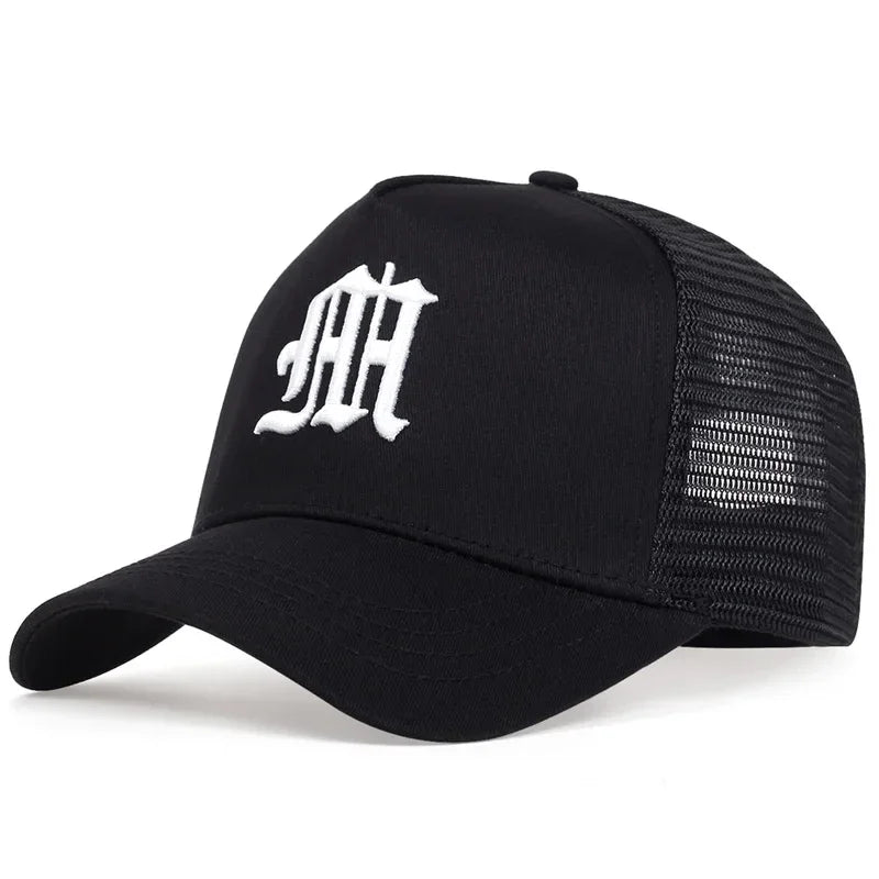 Unisex Personality Letter Embroidery Baseball Net Caps Spring Summer Outdoor Fishing Hat Adjustable Casual Hats Sunscreen Hat