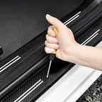 Carbon Fiber Car Door Threshold Tape Sill Protective Stickers Decal for Jeep CHEROKEE Logo Rear Trunk Bumper Scratch Guard Trim