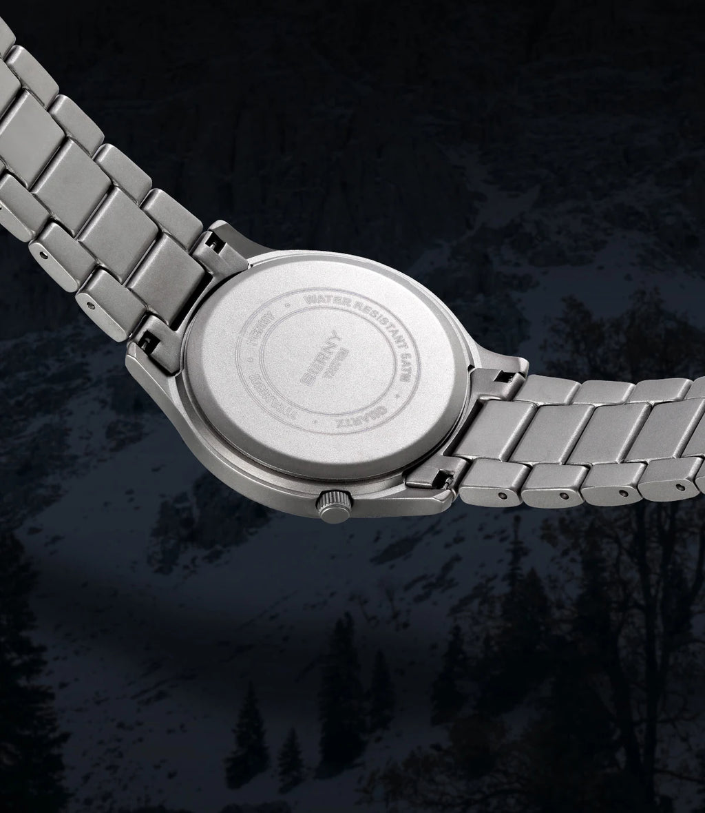 BERNY Full Titanium Watches for Men Super Luminous Sapphire Sports Field Quartz Men's Watch VH31 Wristwatch 5ATM Easy Read