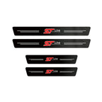 1/4/5Pcs Car Door Sill Scuff Plate Decor Carbon Fiber Stickers For Ford ST Line Focus Fiesta Shelby Edge Mondeo Explorer Transit