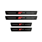1/4/5Pcs Car Door Sill Scuff Plate Decor Carbon Fiber Stickers For Ford ST Line Focus Fiesta Shelby Edge Mondeo Explorer Transit