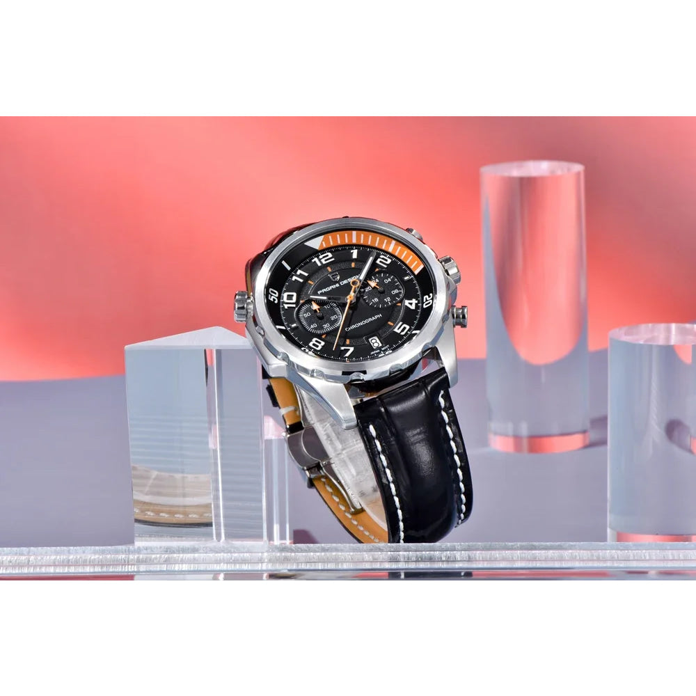 PAGANI DESIGN Watches 2026 New Strong Luminous Luxury Quartz Men Watch Fashion Leather Watch For Men Sapphire Glass Chronograph
