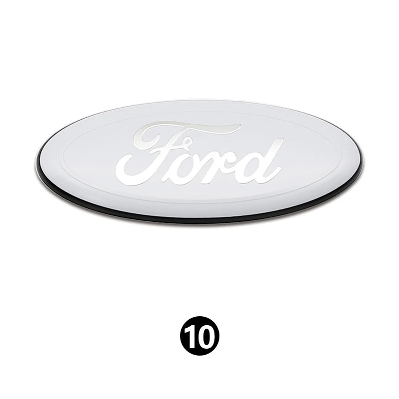 Ford Metal Full Size Front Rear Markings Car Logo For Focus Mondeo Ranger Fiesta Front Rear Trunk Emblem Metal Cover Sticker