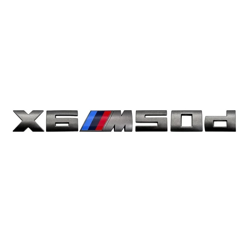 7.3cm for M logo new gray ABS letter sticker trunk badge For BMW X3 M40D 40I X4 M40D X5 M50D 50I X6 M50D 50I X7 M50D 50I