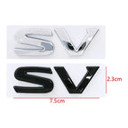 1pcs 3D SV SR ABS Car Rear Letter logo sticker Rear Bumper tail door trunk sticker car rear Emblem sticker styling Accessories