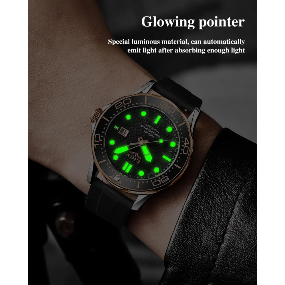 LIGE Men Watch Business Date Watch for Men Luxury Sport Quartz Watches Waterproof Luminous Silicone Wristwatch Relogio Masculino