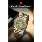 POEDAGAR Top Luxury Man Wristwatch Luminous Hollow Tourbillon Stainless Steel Men Clock Mechanical Automatic Men's Watches Reloj