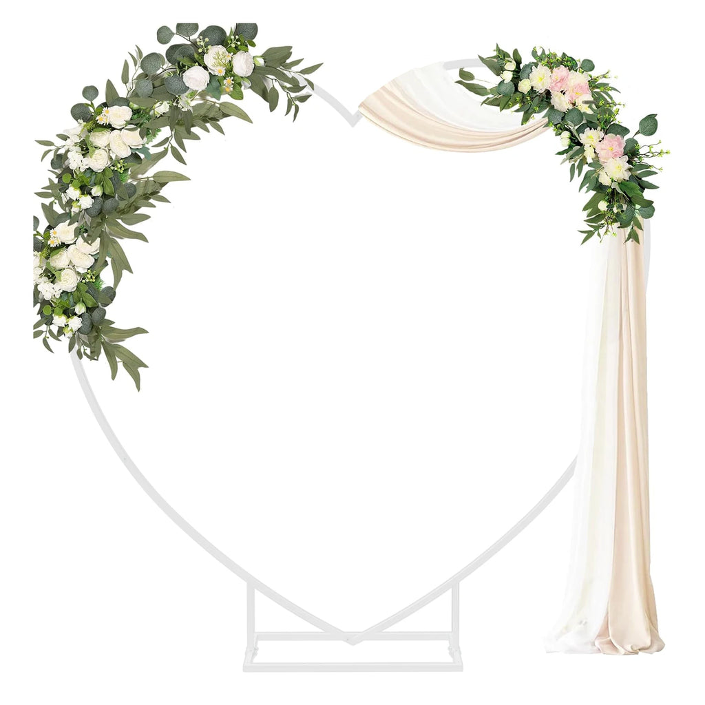 Soporte de fondo de arco de globo de boda de Metal en forma de corazón, marco de decoración de fiesta, soporte de fondo de flores