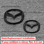 Mazda 3 sport glossy black ABS Car Front Grille Eemblem Rear Trunk Badge Sticker For 2008-2013 Mazda 3 Logo Accessories