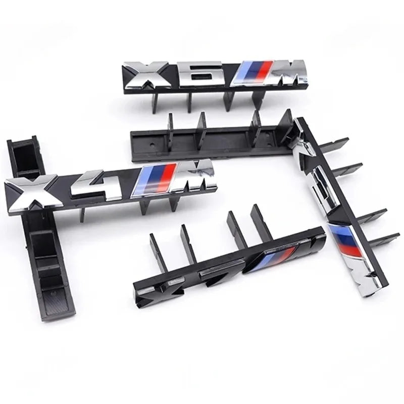 ABS Car Styling Front Grille Badge M Logo Decoration Accessories For BMW M Emblem X1 X2 X3 X4 X5 X6 X7 E38 E39 E30