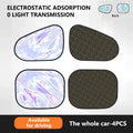 SEAMETAL 4-Layer Sun Shade Cover for Car Side Window Ultra-Light Electrostatic Curtains Sun Protection for Baby 99.9% UV Blocker