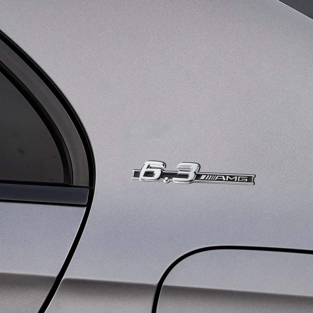 3D ABS Car Styling Logo 3.2 5.5 6.3 6.5 AMG Badge Fender Side Rear Trunk Sticker for Mercedes Benz A CLA GLC W108 W222 C180 W190