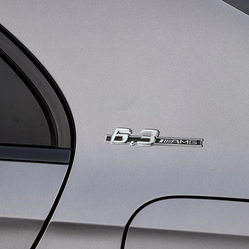 3D ABS Car Styling Logo 3.2 5.5 6.3 6.5 AMG Badge Fender Side Rear Trunk Sticker for Mercedes Benz A CLA GLC W108 W222 C180 W190