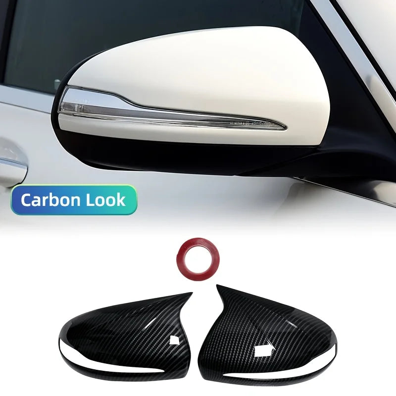 For Mercedes Benz C GLC S E Class W205 X253 W222 W213 W238 carbon Black Side Rearview Mirror Cover Caps Shell LHD RHD