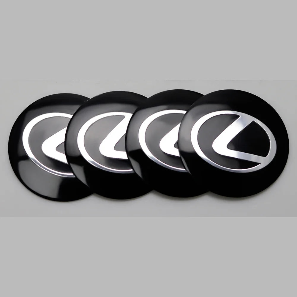 4Pcs 56MM Car Emblem Wheel Center Cover Hub Sticker Accessories For Lexus FSPORT ES RX NX LS UX LM LX GX LC RZ IS CT GS RC HS SC