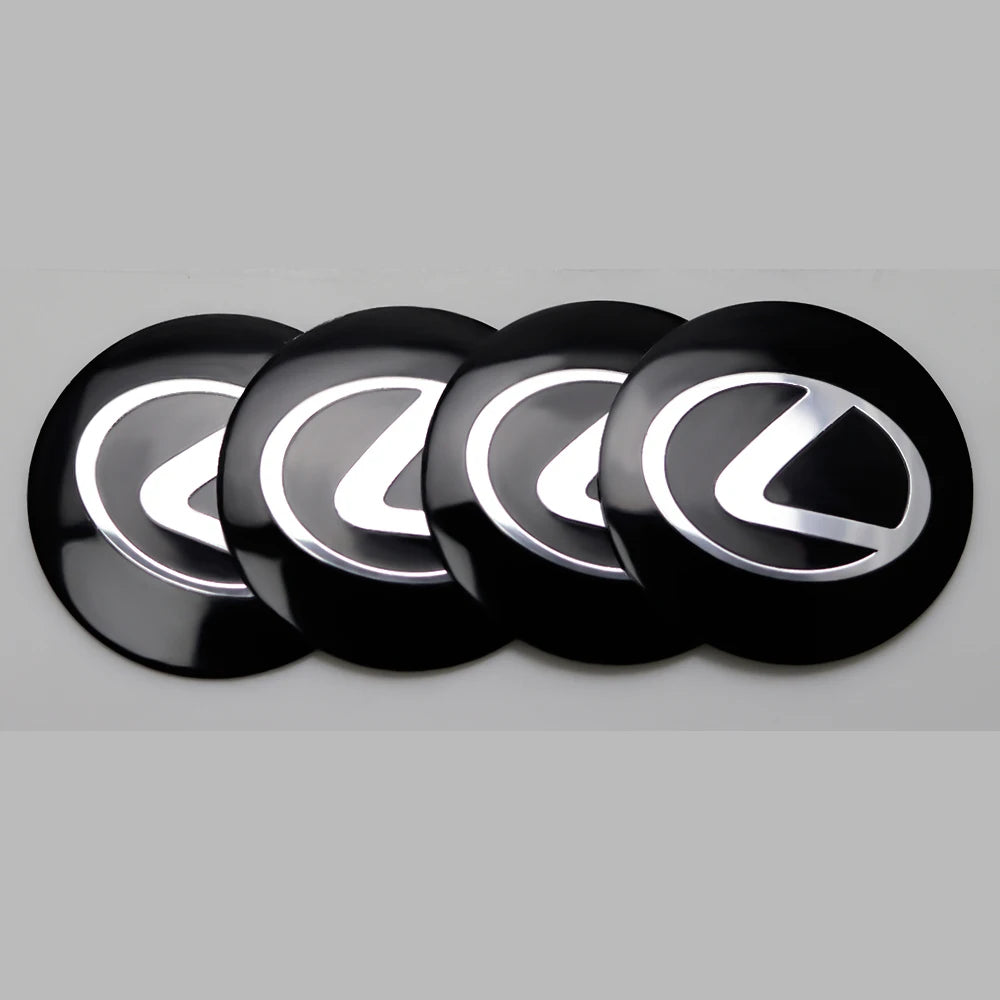 4Pcs 56MM Car Emblem Wheel Center Cover Hub Sticker Accessories For Lexus FSPORT ES RX NX LS UX LM LX GX LC RZ IS CT GS RC HS SC