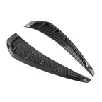 Pairs 35cm Car Fender Side Air Vent Cover Trim Modified Carbon Fiber Black Fender Side Gills Universal Air Vent Decorative Stick