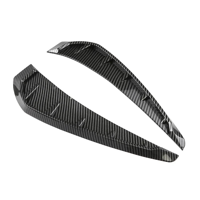 Pairs 35cm Car Fender Side Air Vent Cover Trim Modified Carbon Fiber Black Fender Side Gills Universal Air Vent Decorative Stick