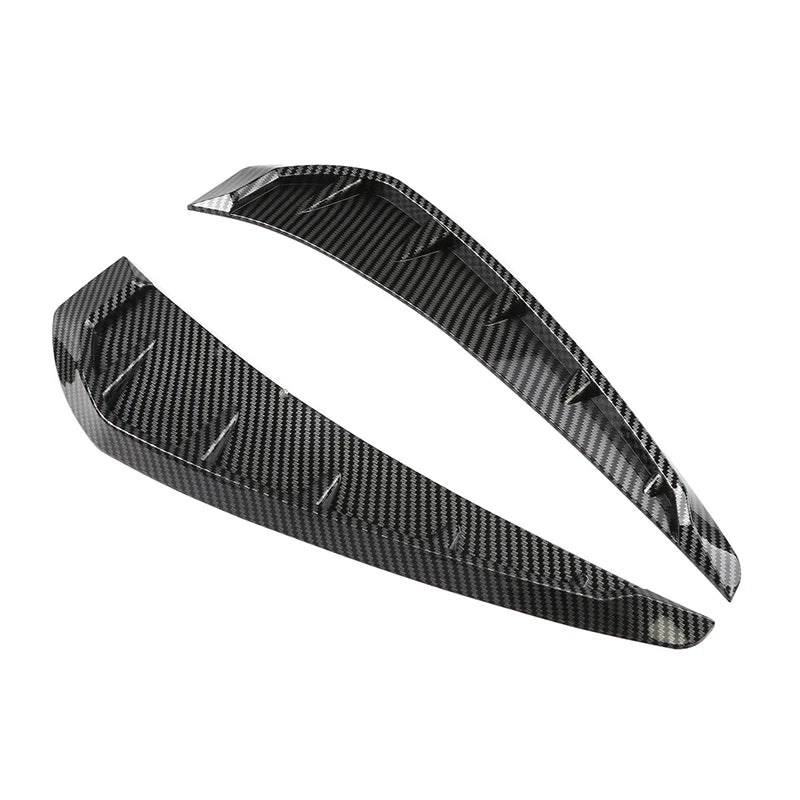 Pairs 35cm Car Fender Side Air Vent Cover Trim Modified Carbon Fiber Black Fender Side Gills Universal Air Vent Decorative Stick