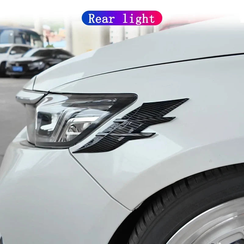 2PCS Auto Headlight Eyebrow Universal Car Lamp Cover Sticker Self-Adhesive Stripe Decal Decoration for Cars Bodys