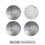 4pcs 60/61/68/69mm Car Wheel Center Hub Cap Rim Cover Car Goods For Audi B7 B5 B6 B8 B9 8P A3 A4 A5 A6 A7 A8 Q3 Q5 Q7 Q8 A1 8V