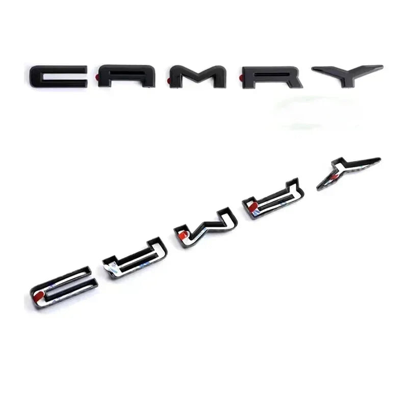 3pcs ABS Overlay logo for Toyota 2018-2024 Camry modified three-dimensional covering 3D SE XSE trunk sticker car accessories