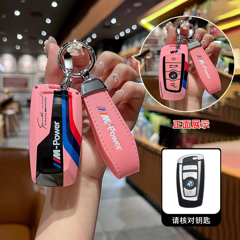 M-Power Logo Car Key Case Cover For BMW 530i 550i 320i 1 2 3 4 5 Series 118i 225i M240i F20 F21 F30 F31 F25 F01 F02 Accessories