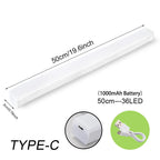 Luz LED nocturna inalámbrica con Sensor de movimiento, luz recargable tipo C para armario, lámpara de armario, retroiluminación de escalera para cocina LED