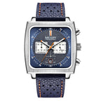 MEGIR 2182 Luxury Fashion Sports Chronograph Multi-Functional Military Leather Date Wristwatches for Men Relogio Masculino
