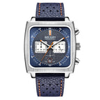 MEGIR 2182 Luxury Fashion Sports Chronograph Multi-Functional Military Leather Date Wristwatches for Men Relogio Masculino