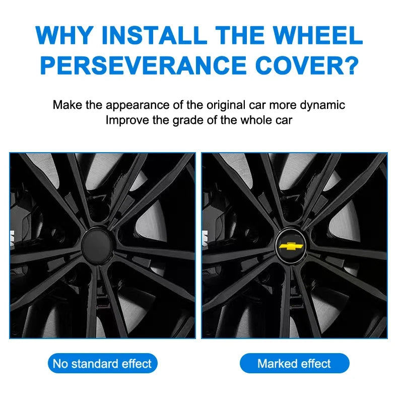 4Pcs Car Wheel Hub Cover Rim Center Cap Decorative Accessories For Chevrolet Silverado Impala Malibu Cruze Camaro Blazer Spark