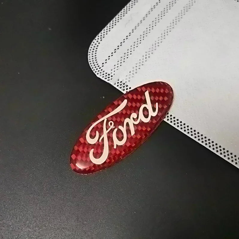 Epoxy Carbon Car Steering Wheel Sticker for Ford Focus Transit Edge Kuga Escape Fiesta Ranger Fusion Mondeo F150 F250 Roush