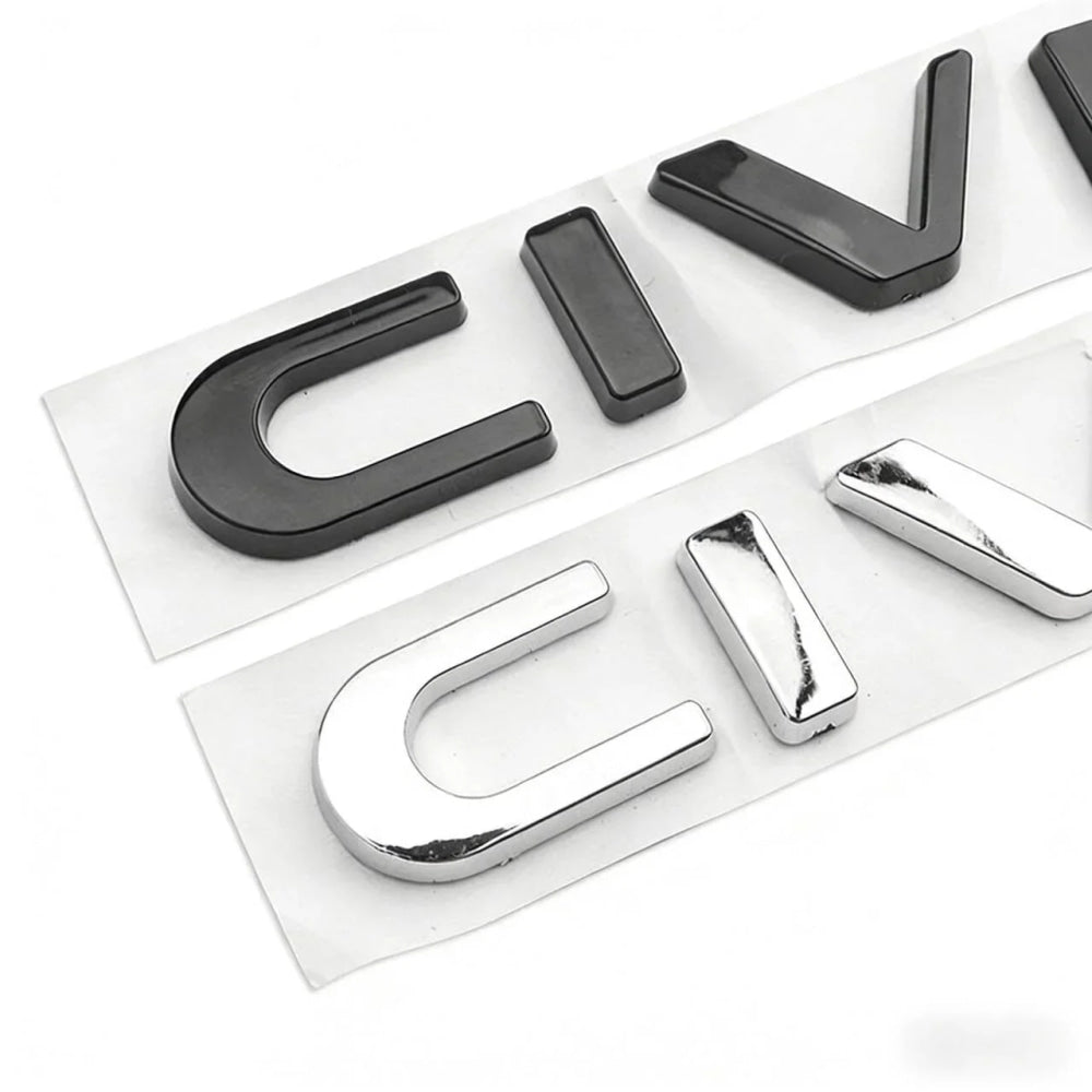 ABS Car Rear Trunk Letters 3D Emblem Tail Badge Sticker for Honda CIVIC Logo Decals Auto Stickers Styling Decoration