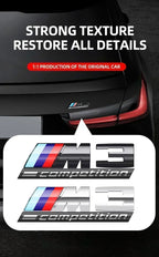 3D ABS Chrome Emblem Letters logo Car Trunk Badge Sticke for BMW M power Thunder Edition competition M1 M2 M3 M5 M7 X3M X5M X7M
