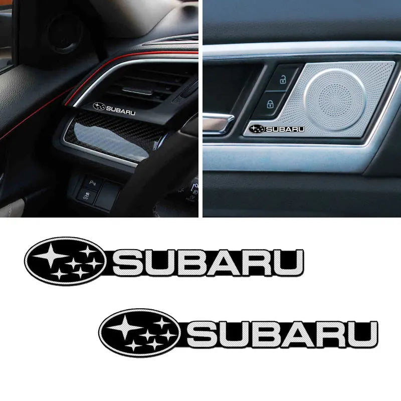 Car audio stereo 3D decorative aluminum badge sticker suitable For Subaru Forester impreza Outback Legacy Tribecacar WRC XV