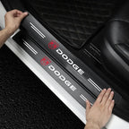 4Pcs Car Door Threshold Protector Sticker Emblem Decal Auto Accessories  For Dodge Durango Caliber Dakota Neon SXT Nitro Ram SRT