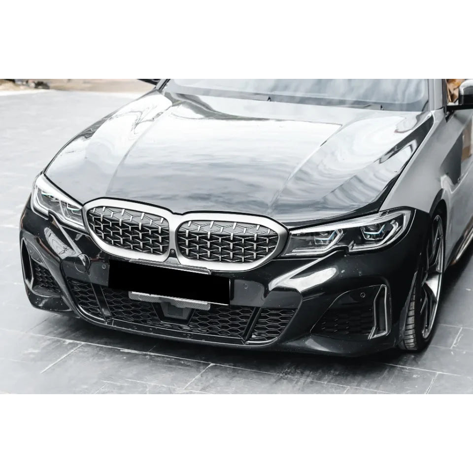 XVIP For BMW G20 3-Series G20 G21 G28 2019-2023 Front Bumper Hood Kidney Racing Grilles Replacement Black Diamond Meteor Style