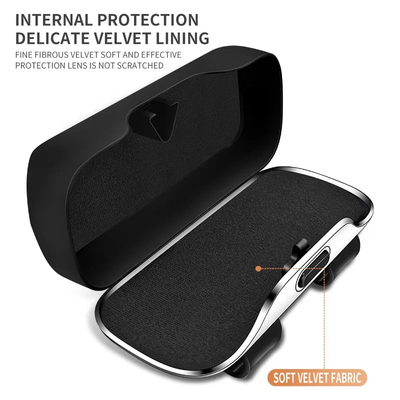 Car Eyewear Case Box Sunglasses Holder Sun Visor Storage Protective Frame Box Glasses Clip For Toyota GR Sport Rav4 Yaris Camry