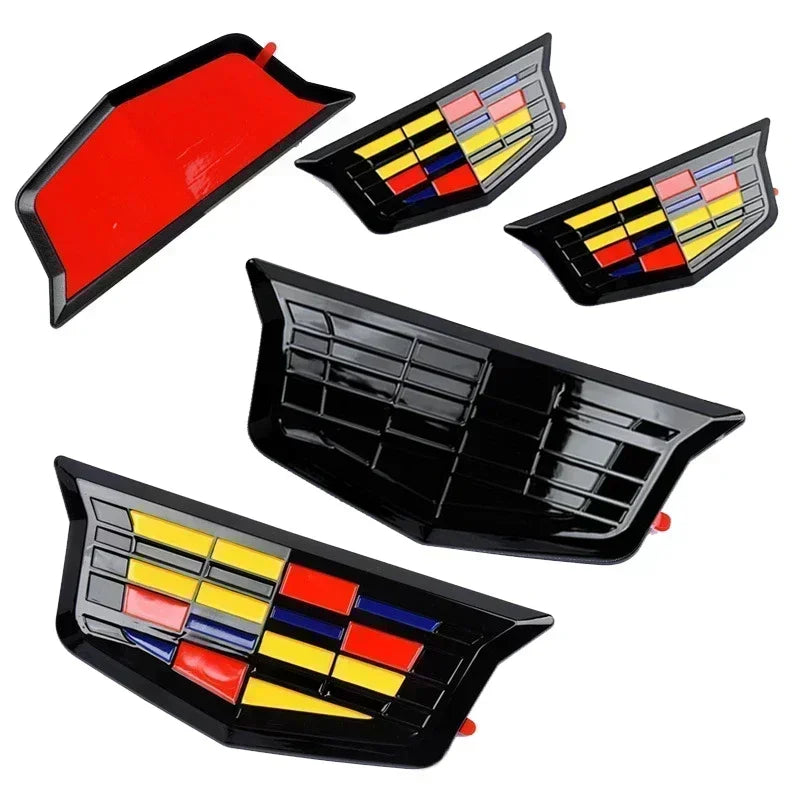 Front Rear Emblem Steering Wheel Sticker Side Badge Logo Refit Replacement Accessories for Cadillac CT4 CT5 CT6 XT4 XT5 XT6