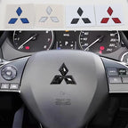 1pcs Mitsubishi carbon fibre steer wheel emblem Sticker Car Steering Wheel Sticker Car Interior Emblem Car styling Accessories