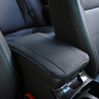 Checkered PU Leather Car Armrest Pad Embroidered Center Console Interior Accessory for All Seasons  WOMEN