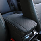 Checkered PU Leather Car Armrest Pad Embroidered Center Console Interior Accessory for All Seasons  WOMEN