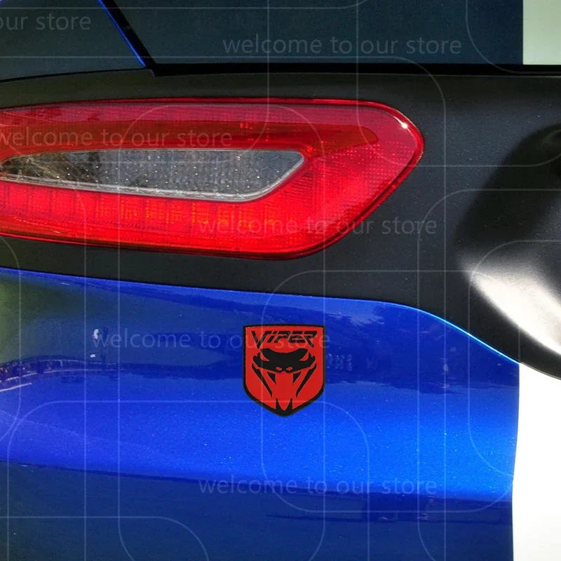 3D VIPER Car Sticker Front Grille Zinc Alloy Emblem For Charger Journey Durango Caliber Body Accessories Rear Trunk Badge Decal