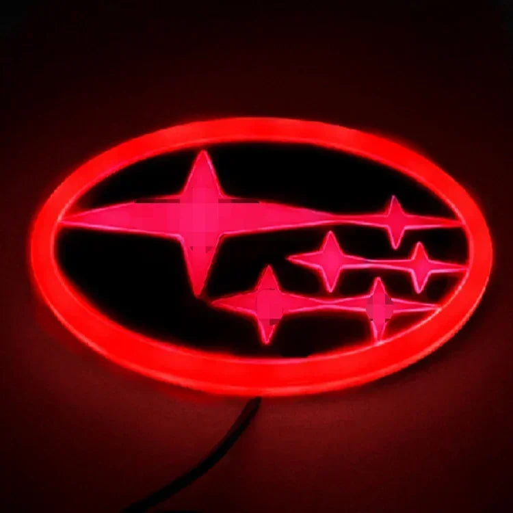 14X7.3cm 4D LED Car Rear Logo Emblem Light Tail Trunk Badge for Subaru Forester XV STI WRX BRZ Tribeca Outback Impreza Legacy