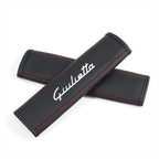 Car Seat Belt Nappa Leather Belt Shoulder Covers Interior For Alfa Romeo Giulia Stelvio Giulietta MITO Auto Accessories