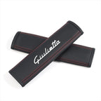 Car Seat Belt Nappa Leather Belt Shoulder Covers Interior For Alfa Romeo Giulia Stelvio Giulietta MITO Auto Accessories